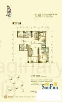 桃源居桃源盛景园三期2室1厅1卫70.5㎡户型图