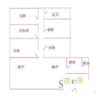 湾厦花园5室2厅3卫217㎡户型图
