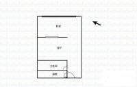 银汉国际公寓1室1厅1卫40㎡户型图