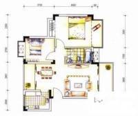 宝安35区住宅楼3室2厅1卫87㎡户型图