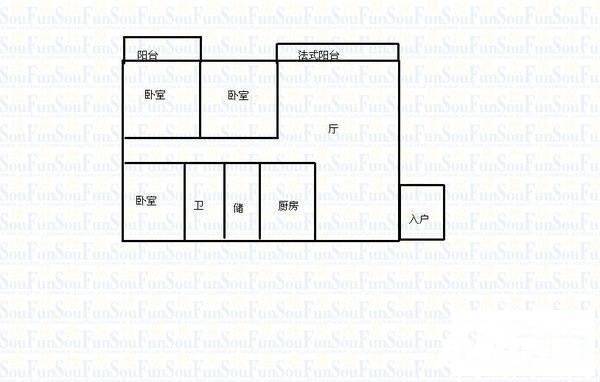 佳兆业可园一期3室2厅2卫110㎡户型图