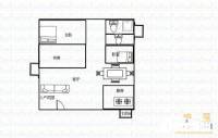 信义锦绣花园二期3室2厅1卫110㎡户型图