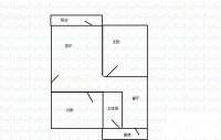 航运小区2室2厅1卫80㎡户型图