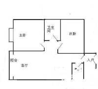 一城峰景2室2厅1卫79㎡户型图