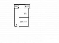 莲塘住宅小区1室1厅1卫34㎡户型图