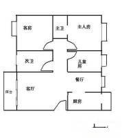 风临四季花园3室2厅2卫97㎡户型图