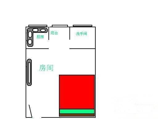 国际名苑1室0厅1卫24㎡户型图