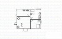 欧景城华庭北区1室1厅1卫30㎡户型图