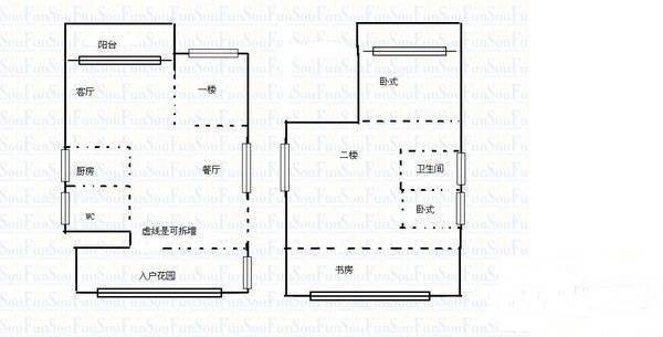 佳兆业可园七期4室2厅2卫88㎡户型图