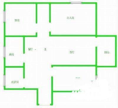 台湾花园(坂田)3室2厅1卫80㎡户型图