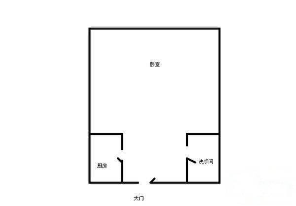 莲塘D小区1室0厅1卫31㎡户型图