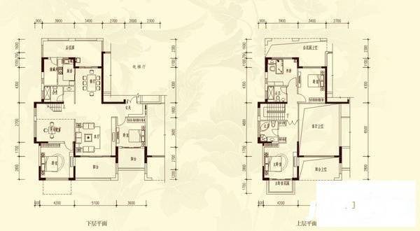 振业城五期6室3厅3卫328㎡户型图