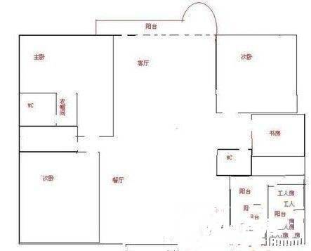 棕榈湾海景花园4室2厅2卫144㎡户型图