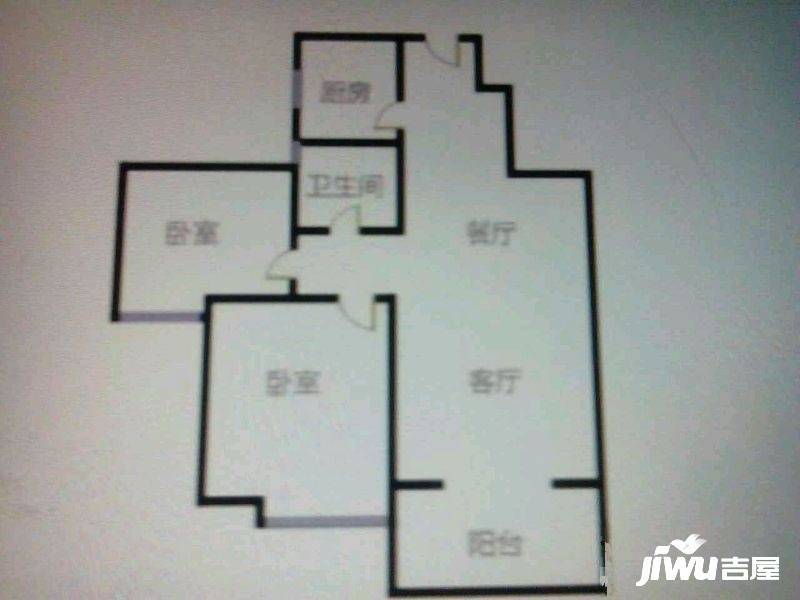 茂业城花园大厦2室0厅0卫57㎡户型图