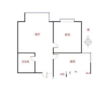 茂业城花园大厦2室0厅0卫57㎡户型图