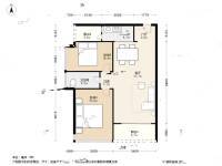 合正锦湖魅力城2室1厅1卫80.3㎡户型图