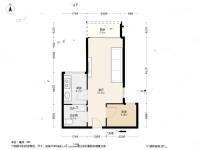 鹏公馆1室1厅1卫40.9㎡户型图