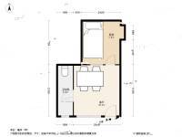 碧波花园1室1厅1卫30㎡户型图