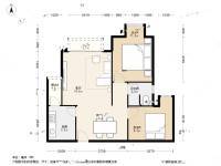 嘉多利花园2室2厅1卫75㎡户型图