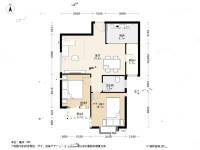 嘉多利花园2室1厅1卫72.7㎡户型图