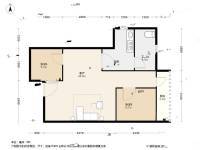 双城世纪2室1厅1卫48.1㎡户型图