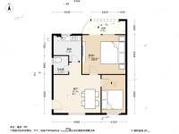 翠薇园2室1厅1卫58.5㎡户型图