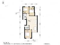 翠薇园3室1厅1卫80㎡户型图