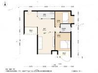 皇庭香格里2室1厅1卫69.9㎡户型图