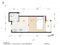 华清园1室0厅1卫28.5㎡户型图