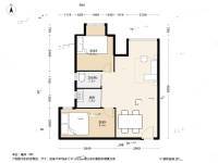 华清园2室1厅1卫65.3㎡户型图