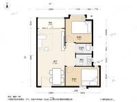 华清园2室1厅1卫67.3㎡户型图