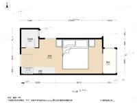 华清园1室0厅1卫28.5㎡户型图