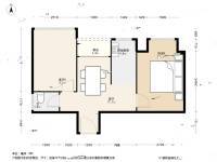 TCL雅馨居2室1厅1卫56㎡户型图
