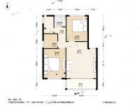 天井湖3室1厅1卫76.6㎡户型图