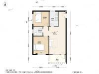 天井湖2室1厅1卫61.8㎡户型图