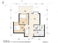 创富时代俊景园2室2厅1卫78.5㎡户型图