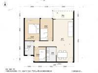 家和花园3室1厅1卫72.7㎡户型图