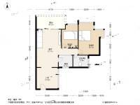佳兆业可园二期2室1厅1卫70.9㎡户型图