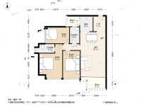 石鸿融景园3室1厅2卫119㎡户型图