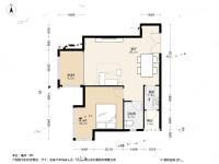 泽洋园2室1厅1卫58.6㎡户型图