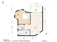 东都花园二区1室1厅1卫54㎡户型图