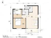 和兴花园2室1厅1卫53.4㎡户型图