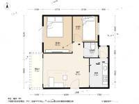 和兴花园2室1厅1卫55㎡户型图