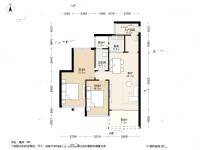 万科第五园景台2室1厅1卫85.2㎡户型图