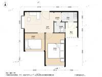 城投青莲公寓2室1厅1卫44㎡户型图