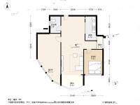 左庭右院南区2室1厅1卫77.5㎡户型图