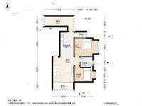 风临四季花园2室1厅1卫70.2㎡户型图
