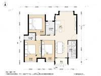 风临四季花园3室1厅2卫98㎡户型图