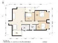 风临四季花园3室1厅1卫91.8㎡户型图