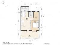 加洲花园2室1厅1卫56.6㎡户型图